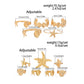 12Pcs/Set Punk Starfish Scallop Open Cuff Bangles Adjustable Rings for Women Boho  Armband Bracelets Summer Jewelry Set