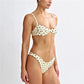 Women Dots Print 2pcs Bikini Set Holiday Swimsuits Tie-Up Back Bikini Tops Low Rise Thongs Female Bathing Suit Beachwear