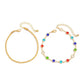 Y2K Boho Colorful Crystal Chain Anklet for Women Summer Beach Trendy Exquisite Barefoot Ankle Bracelet Leg Jewelry Gift