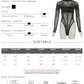 Patchwork Half Turtleneck Bodysuits Women See Through Fake Fishbone Decoration Sexy Party Street Fashion Midnight Outfit