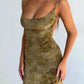 Chain Sleeveless Backless Maxi Dress Women' S Clothes Sexy Green Floral Party Dresses Summer 2026