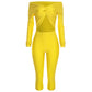 Fashion Satin Romper Women Trend Simple Hollow Slash Neck Ruched Full Sleeve Stretch Elegant Party Club Playsuits