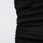 Twisted One Shoulder Asymmetrical Crop Tops Summer Fashion Sexy Black T Shirts Woman Clothing