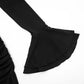 Round Neck Ruffle Long Sleeve Mini Dress Sexy Black Bodycon Dresses for Woman Clothes Fall