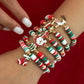 6 Pcs/Set Exquisite Christmas Tree Santa Claus Boots Bracelet Fashion Cute Polymer Clay Bracelets Year Party Jewelry 2026