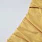 Twisted Hollow One Shoulder Backless Maxi Dress Woman Yellow Elegant Party Dresses for Wedding Guest