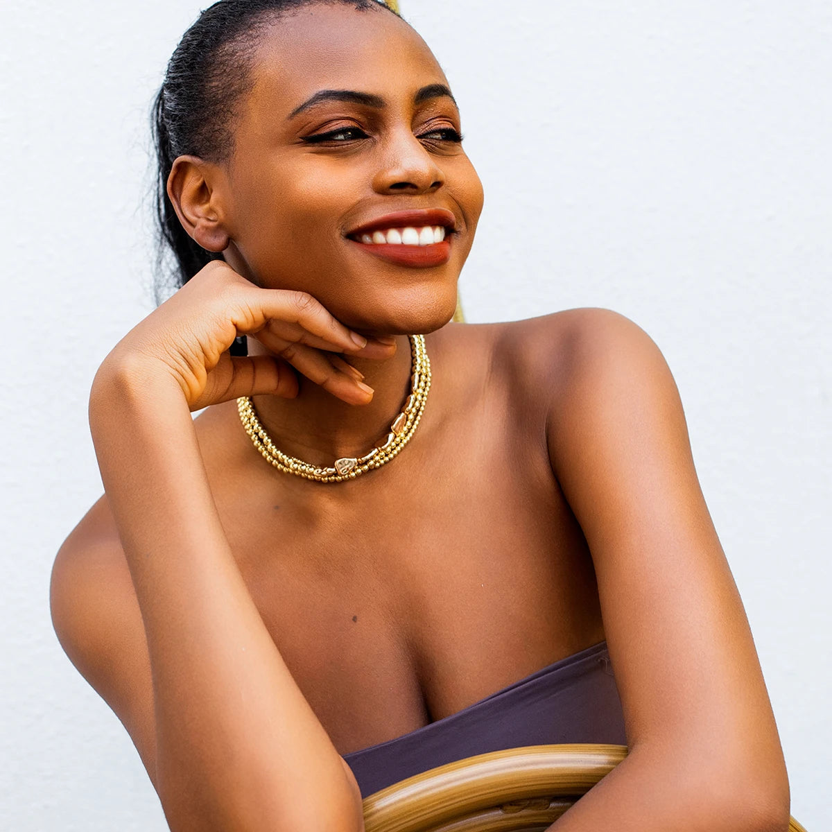 Vintage Multilayer CCB Ball Chain Necklace for Women Fashion Statement Punk Short Choker Grunge Jewelry Steampunk Men