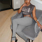 Sexy Fashion Long Pants Woman Side Hollow Design Elastic Waist Skinny Peach Hip High Street Style Classic Bottoms