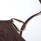 Metal Buckle Decoration Tank Tops Woman Summer Trend Off Shoulder Backless Shape Waist Look Slimmer Camisole Tops