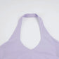 Casual 3 Piece Set Halter Tank Top Sports Bra and High-waist Shorts Summer Yoga Running Fitness Womens Outfits