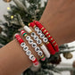 Exquisite Cute Christmas Series Stacking Bracelet Women Trendy Creative Soft Ceramic Acrylic CCB Bracelets Party Jewelry
