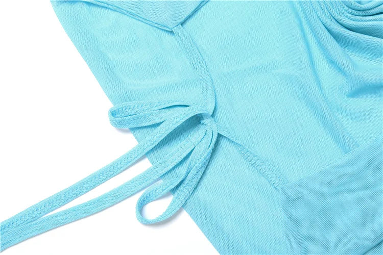 Coquette 3 Piece Set Women Sexy Headscarf+Swing Collar Tank Tops+Maxi Skirts Matching Clubwear Midnight Vacation Suit