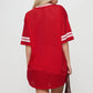 Oversized Jersey Shirts for Women Number Graphic Baggy Tees 90s V Neck Half Sleeve T-Shirts Streetwear Clothes