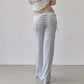 Y2k Striped Pants Fairy Coquette Low Waist Lounge Sweatpants Preppy Teen Girl Vintage Long Trousers Streetwear