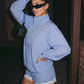 Stripe Patchwork 2 Piece Set Woman Autumn Trend Turtleneck Full Sleeve T-Shirts+Lace Edge Decoration Shorts Suits