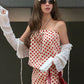 Polka Dot Print Dress Women Chest Wrap Sleeveless Sweet Prom Party Chic 2026 Summer Fashion Leisure Street Bodycon