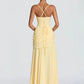 Square Collar Backless Sexy Maxi Dress Women Elegant Chiffon Sleeveless Bodycon Club Party Pleated Long Dresses