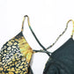 See Through 2Piece Set Women Sexy Hipster Leopard Print Swing Collar Sexy Camisole+Irregular Hem Skirts Matching Suit