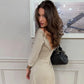 Deep V Neck Half Sleeve Mini Dress Women's Casual Summer Dresses 2026