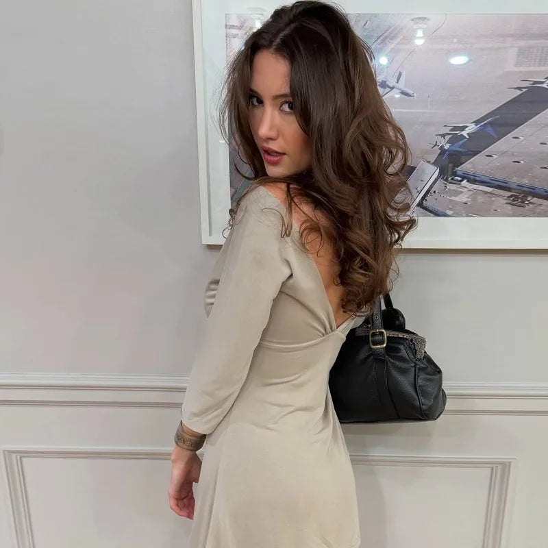 Deep V Neck Half Sleeve Mini Dress Women's Casual Summer Dresses 2026
