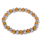 3/4/5/6 MM Stainless Steel Beads Daily Handmade Elastic Bracelet Bangle Waterproof Wrist Wholesale Gold Color Jewelry Men