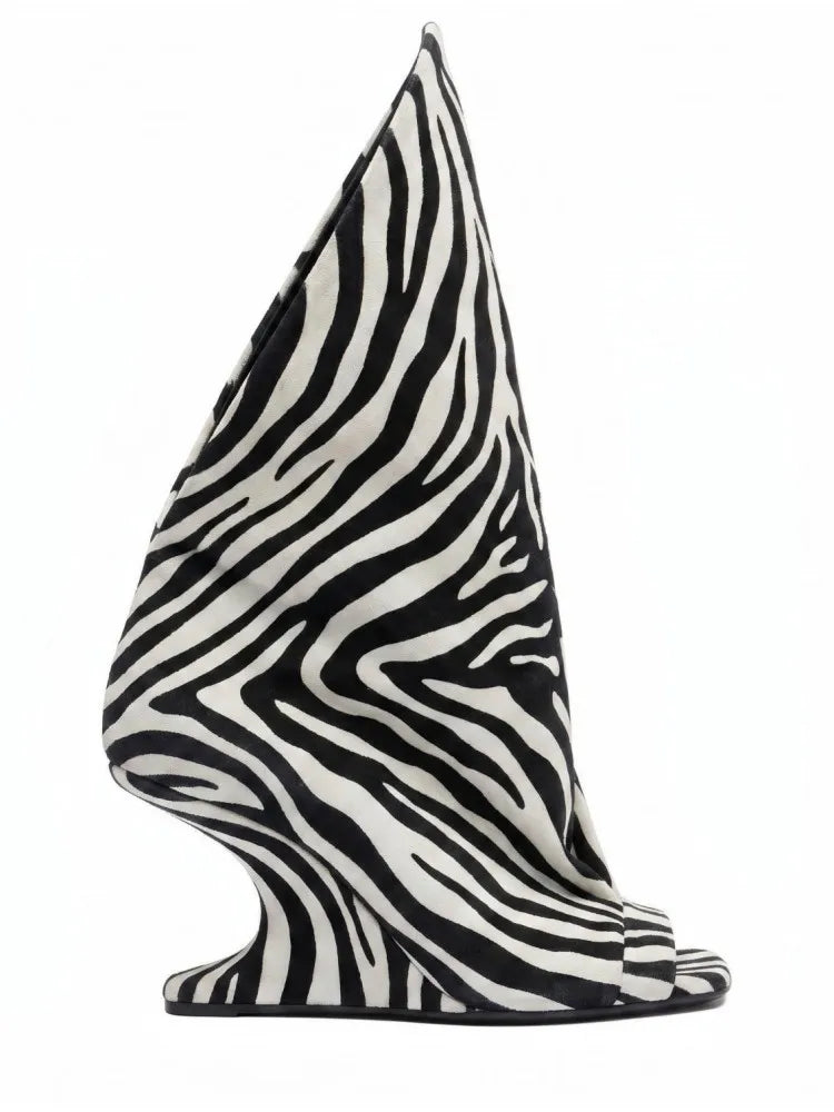 New Thick High Heel Open Toed Short Boots Fashion Alien Heel Fish Mouth Cool Boots Spring/Summer Women's Short Boots