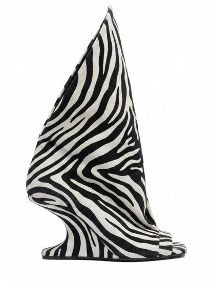 New Thick High Heel Open Toed Short Boots Fashion Alien Heel Fish Mouth Cool Boots Spring/Summer Women's Short Boots