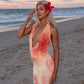 Sexy Printed Halter Backless Split Long Dresses Vacation Outfits for Womens Summer Beach Dress