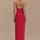 Backless Sexy 2 Piece Sets Women Solid Square Collar Halter Tops And Long Skirt Female Slim Fit Club Two Piece Sets