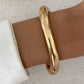 3 Styles Irregular Geometric Stackable Bracelets for Women Fashion Glossy Gold Color Spring Opening Bangle Party Jewelry