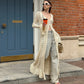 Button Front Long Sleeve Sheer Open-knit Long Cover-up Jacket Women Autumn Beach Vacation Outfit Maxi Cardigan