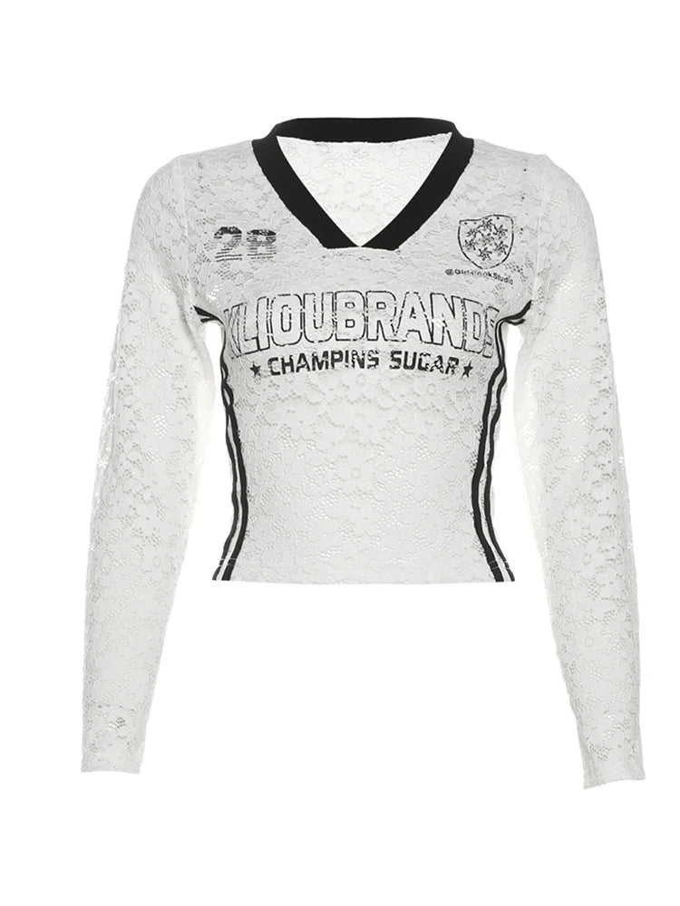 Women Summer Matching 2 Piece Set Y2K Mesh Jacquard Hipster Fashion Crop Tops+Puffy Skirt Matching Vacation Clubwear