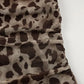 Leopard Print Mesh Sheer Sexy One Shoulder Top Long Sleeve Shirts & Blouses Woman Fall 2025