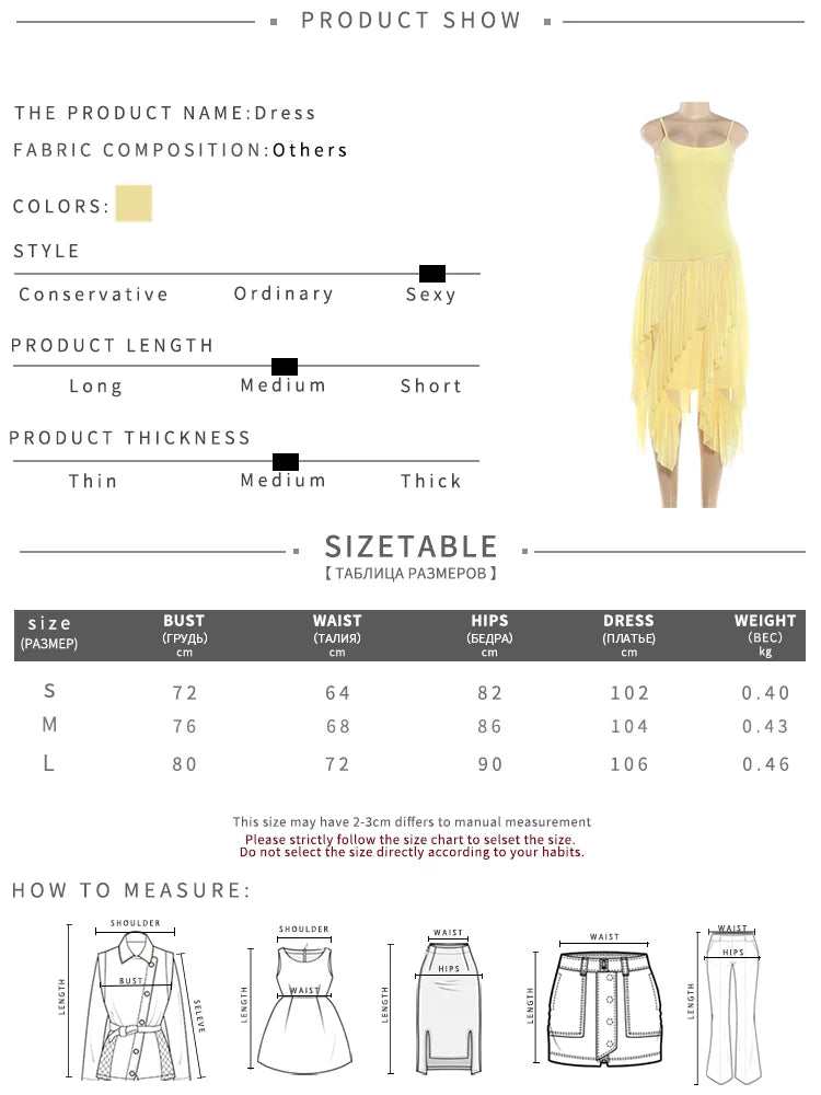 High Street Dress Woman Ruched Elegant Sling Summer Trend Low-Neck Backless Irregular Ruffles Hem Fashion Long Bodycon