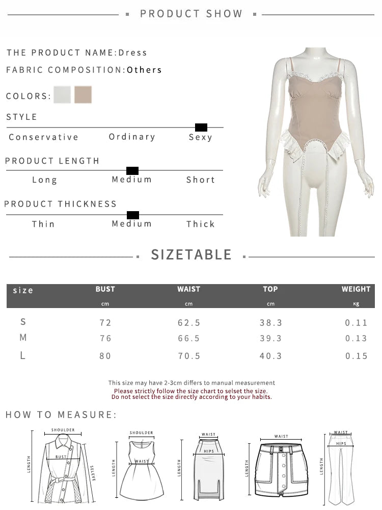 Patchwork Lace Camisole Women Fungus Edge Irregular Hem Tassel Folds Skinny Backless Low-Neck Summer Sexy Classic Tops