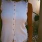 Women Cowgirl Style Studded Sleeveless Tank Top Ribbed Knit Button Front Slim Fit Vest for Summer Casual Streetwear