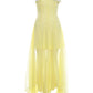 Patchwork Maxi Dress Women Low-Neck Ruffles Sleeveless Irregular Hem Skinny Summer Elegant Birthday Party Vestidos