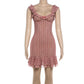 Sheer Floral Mesh Summer Dresses 2026 Woman French Vintage Fashion Sleeveless Ruffle Mini Dress C83