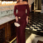 Off-shoulder Long Sleeve Sexy Maxi Dress For Women Fashion Strapless Backless Draped Bodycon Club Party Long Dress