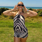 Zebra Printed Halter Backless Mini Dresses Sexy Outfits Club Wear Summer Dress for Woman 2026