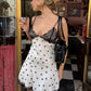 Polka Dot Backless Sexy Mini Dress Women Elegant V Neck Spaghetti Strap Sleeveless Lace A-line Club Party Dress Female