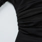 Fashion Summer T Shirts for Woman Hardwear Detail One Shoulder Ruched Asymmetrical Crop Tops