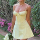 Women Y2k Lace Trim Mini Dress Sexy Spaghetti Strap Backless Short Dress Low Cut Bodycon Sundress Streetwear