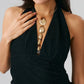 Vintage Irregular Geometric Metal Pendant Choker Necklace for Women Collares Sexy Torques Chest Chain Wedding Jewelry