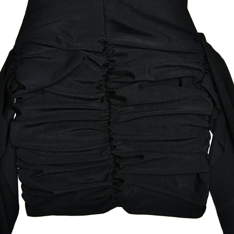 Draped Sleeveless Mini Dress Sexy Club Wear Summer Dresses Women Fashion Elegant Party Outfits