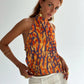 Women Y2k Floral Printed Halter Tank Top Summer Going Out Cami Tops Boho Sexy Backless Vacation Beach Camisoles