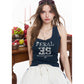 Lace Trim Letter Print Tank Top, Slim Square Neck Camisole, Casual Y2K Sleeveless Crop Top for Women