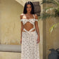 Sexy 2 Piece Tie-dye Halter Crop Top and Matching Maxi Skirt Set Holiday Outfits Woman Clothing