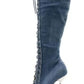 2026Spring/Summer New Lace Up Short Cool Boots Side Zipper Banquet Slimming High Heels Sexy Knee Length Women's Boots