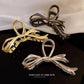 Metal Hair Clip Fashion Barrettes Korean Geometric Black Bow knot Hair Claw for Women Thick Thin Accessories Bath Crab Clamp